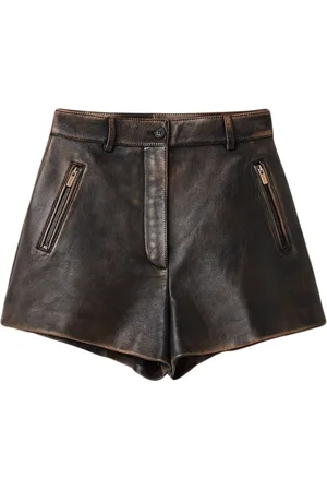 Miu Miu Korte shorts med slitageeffekt