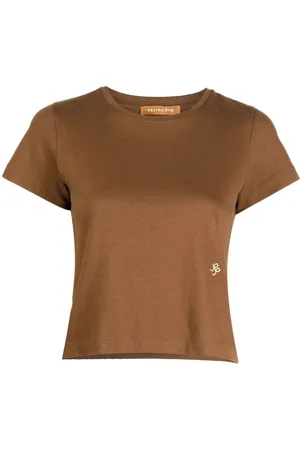 REJINA PYO Cropped T-shirt med korte ærmer