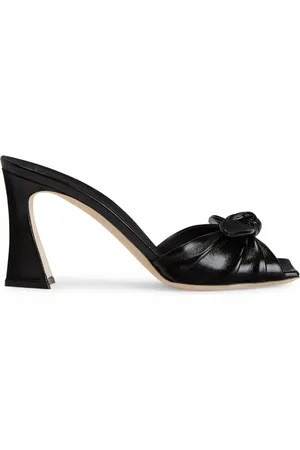 Giuseppe Zanotti Gabriiela 85 mm mules i læder med sløjfedetalje