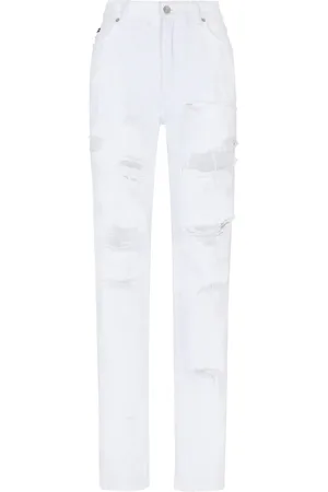 Dolce & Gabbana Jeans med lige ben og slitageeffekt
