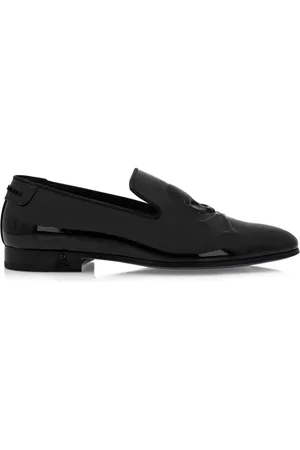 Philipp Plein Skull&Bones loafers i lakeret læder