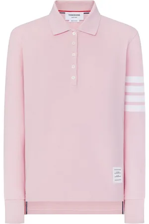 Thom Browne Langærmet polo med tre striber