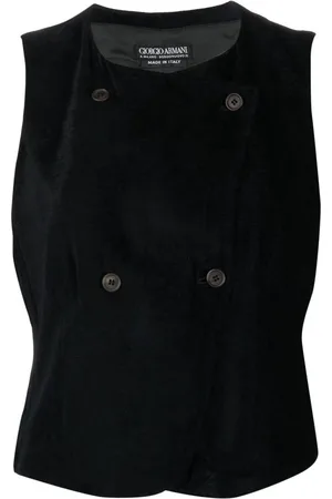 Giorgio Armani Dobbeltradet fløjlsvest fra 1990