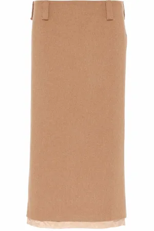 Miu Miu Pencil-nederdel med kamel-hår