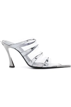 MUGLER 120 mm mules med gennemsigtige remme