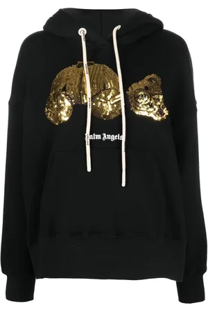 Palm Angels Oversize hættetrøje med paillet-bjørn