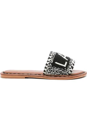 De Siena shoes Perledekorerede sandaler i læder