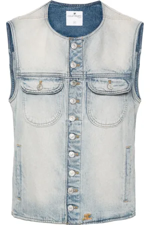 Courrèges Denimvest med broderet logo