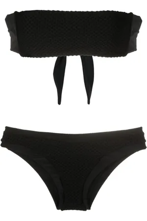 AMIR SLAMA Bandeau-bikini i tekstur