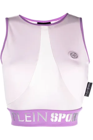 Philipp Plein Cropped top med logobånd