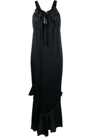 Maison Margiela Lang kjole i crepe-satin