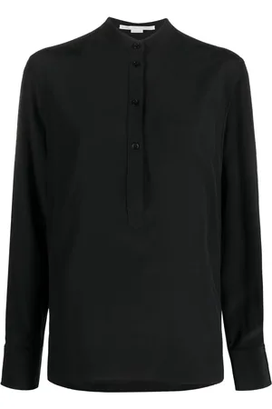 Stella McCartney Silkebluse med kravebånd