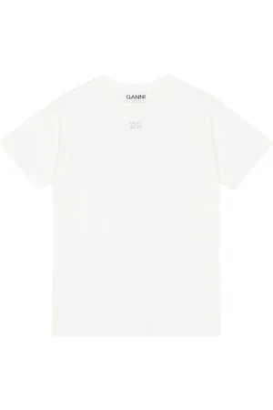 Ganni T-shirt med logoudsmykning