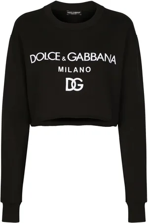Dolce & Gabbana Cropped sweatshirt med logotryk