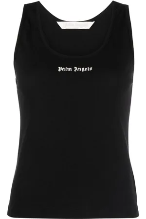 Palm Angels Tanktop med bryderryg og logotryk