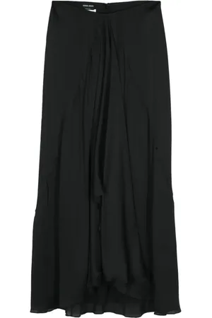 Giorgio Armani Lang nederdel med draperet panel fra 00