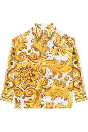 Dolce & Gabbana Majolica-skjorte i poplin