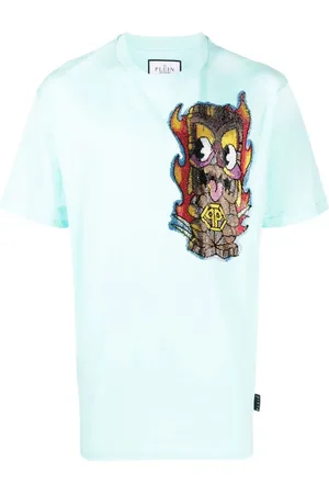 Philipp Plein Kortærmet T-shirt med udsmykning