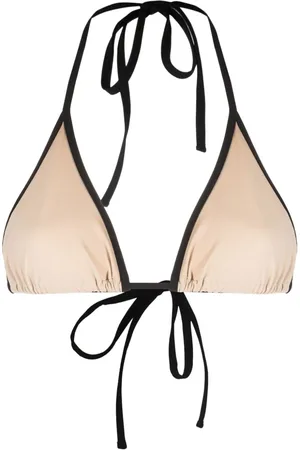 Totême Stribet bikinitop med bindedetalje
