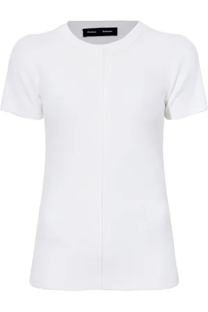 Proenza Schouler Ribbet T-shirt med rund hals