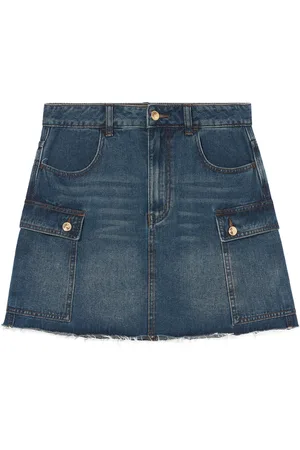 B+AB Kort cargo-nederdel i denim