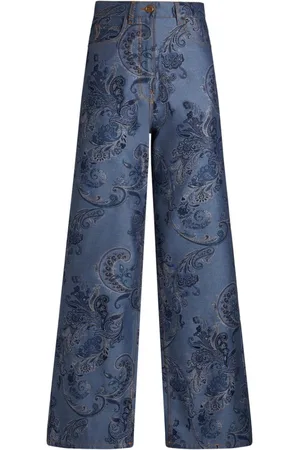 Etro Jeans med brede ben og paisleytryk