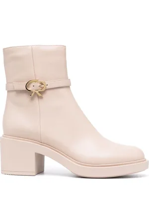 Gianvito Rossi 45mm Dumont læderstøvler med bånd