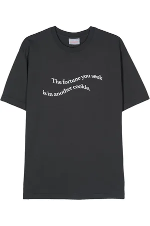 Bluemarble T-shirt med slogantryk