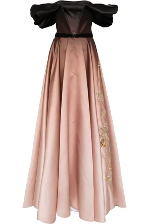 Saiid Kobeisy Kjole med off-shoulder-snit og gradueret effekt