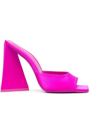 The Attico 115 mm Devon sandaler med satin-finish