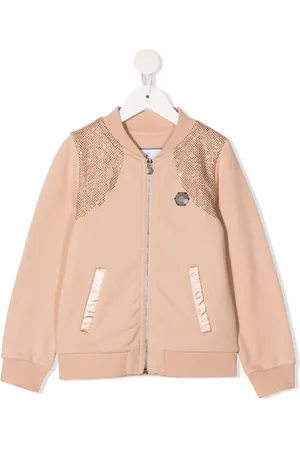 Philipp Plein Iconic Plein bomberjakke med rhinstenudsmykning