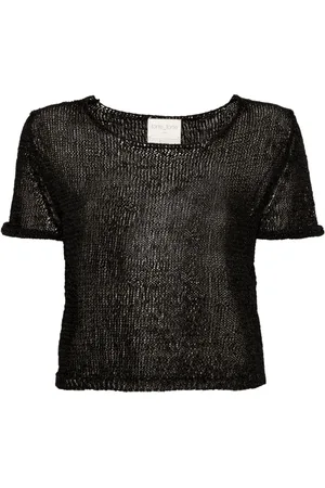 FORTE FORTE Cropped T-shirt i løs strik