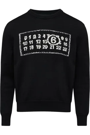 Maison Margiela Trøje med rund hals og nummermotiv