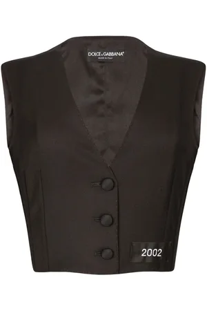 Dolce & Gabbana Cropped skræddersyet vest med nummermærke