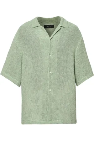 AMIRI Skjorte med spread-krave og mesh
