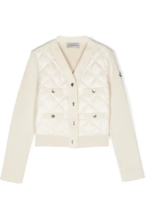 Moncler Cardigan med quiltet detalje og pressenitter