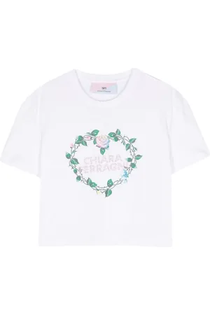 Chiara Ferragni T-shirt med rhinsten-logo