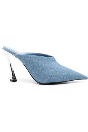 MUGLER 95mm mules i denim