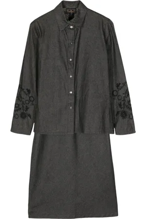 Fendi Nederdel-sæt med blomster-broderi