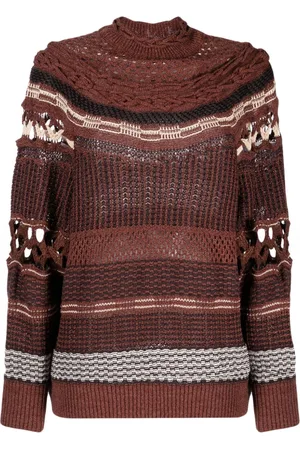 MAME KUROGOUCHI Sweatshirt i løs strik med rund hals