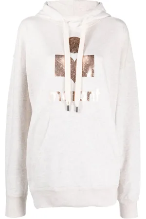 Marant Etoile Mansel hættetrøje med logotryk og sænket skulder