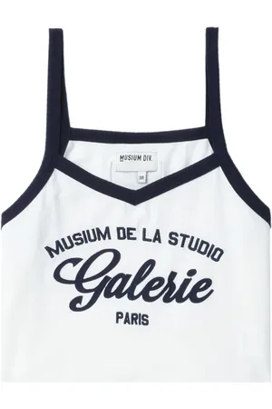 Musium Div. Cropped tanktop med logoudsmykning