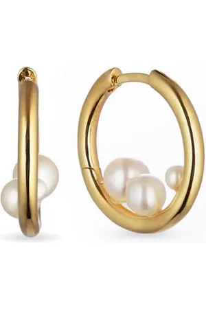 Otiumberg Trio Pearl hoop-øreringe