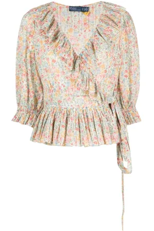 Ralph Lauren Flæsebluse med blomstertryk