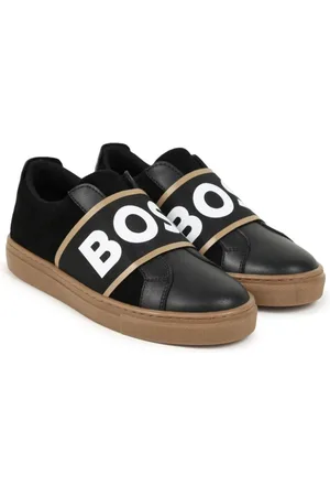 HUGO BOSS Sneakers i læder med logorem