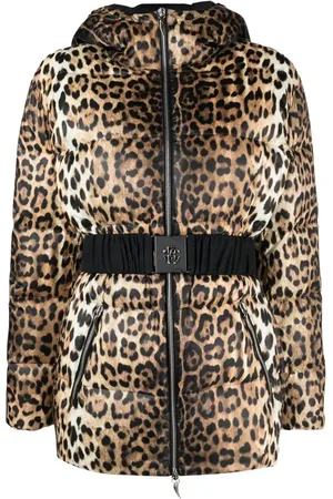 Roberto Cavalli Dunjakke med leopardtryk