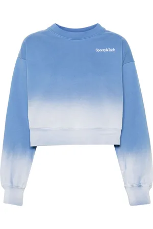 Sporty & Rich Cropped sweatshirt med broderet logo
