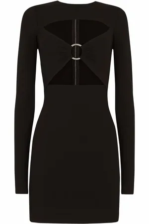 Dolce & Gabbana Kort kjole med udskæring- og ringdetalje