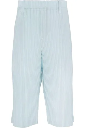 Issey Miyake Plisserede shorts i satin