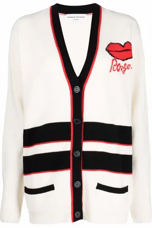 Sonia by Sonia Rykiel Lang cardigan med stribet kant